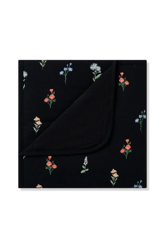 Baby Blanket in Midnight Wildflower 1.0