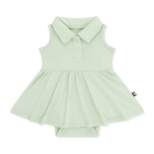 Polo Bodysuit Dress in Basil
