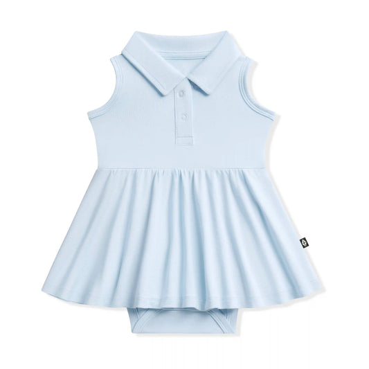 Polo Bodysuit Dress in Breeze