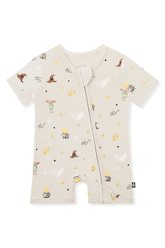 Zipper Shortall Romper in Starry Icon