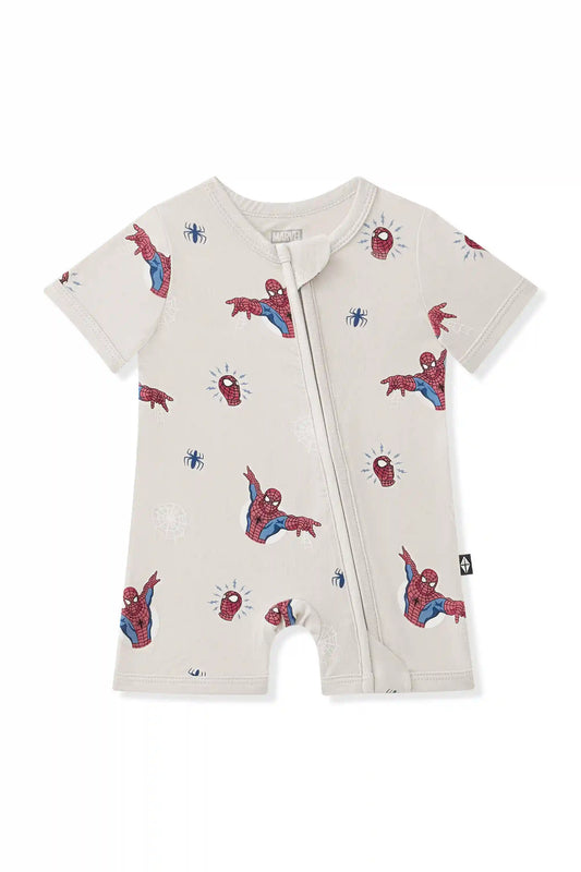 Zipper Shortall Romper in Spider-Man
