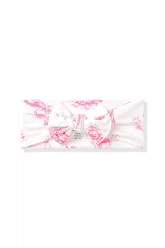 Knotted Bow Headband in Toile Ballet