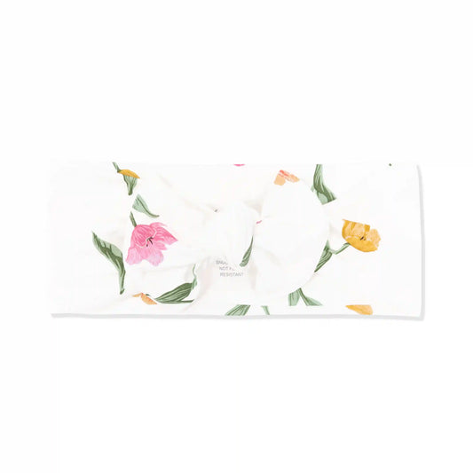 Knotted Bow Headband in Tulip