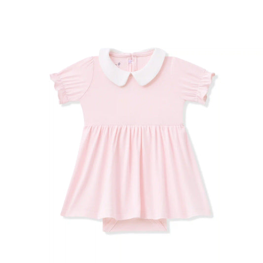 Peter Pan Collar Bodysuit Dress in Sakura