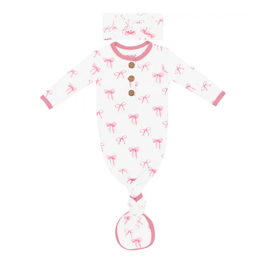 Knotted Day Gown with Bow Set in Bow