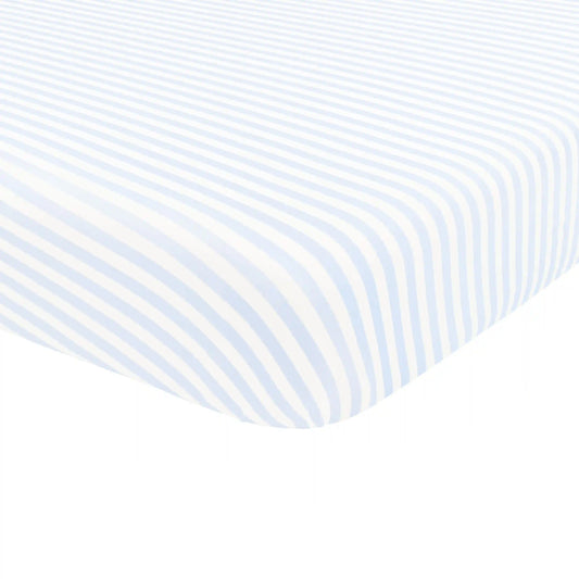 Mini Crib Sheet in Small Mist Stripe