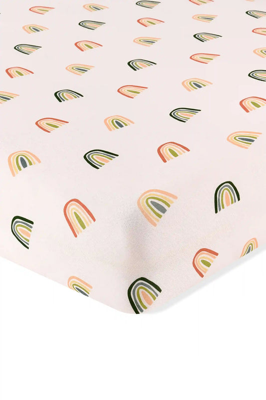 Crib Sheet in Retro Rainbow