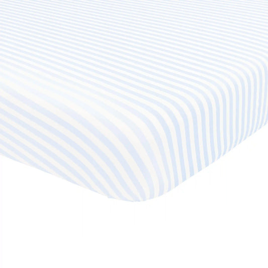Crib Sheet in Small Mist Stripe