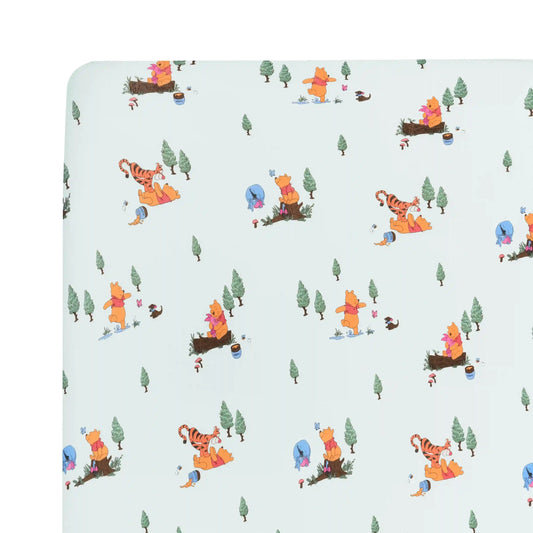 Crib Sheet in Winnie the Pooh Hundred Acre Wood