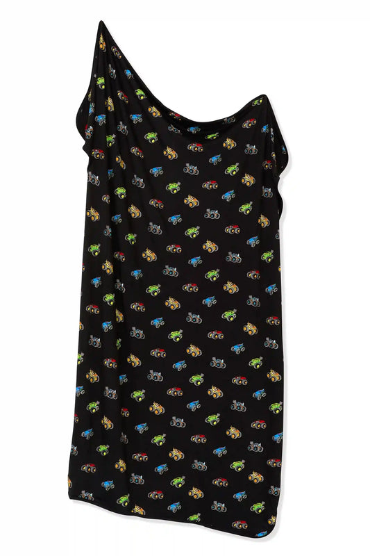 Swaddle Blanket in Monster Truck