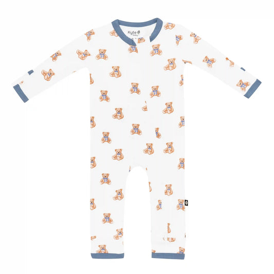 Zippered Romper in Teddy Bear