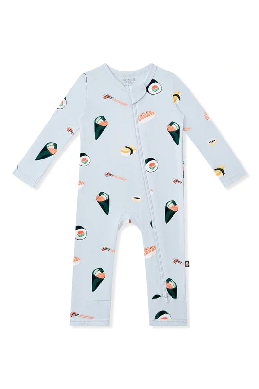 Zippered Romper in Ice Sushi