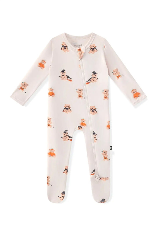 Zippered Footie in Halloween Teddy