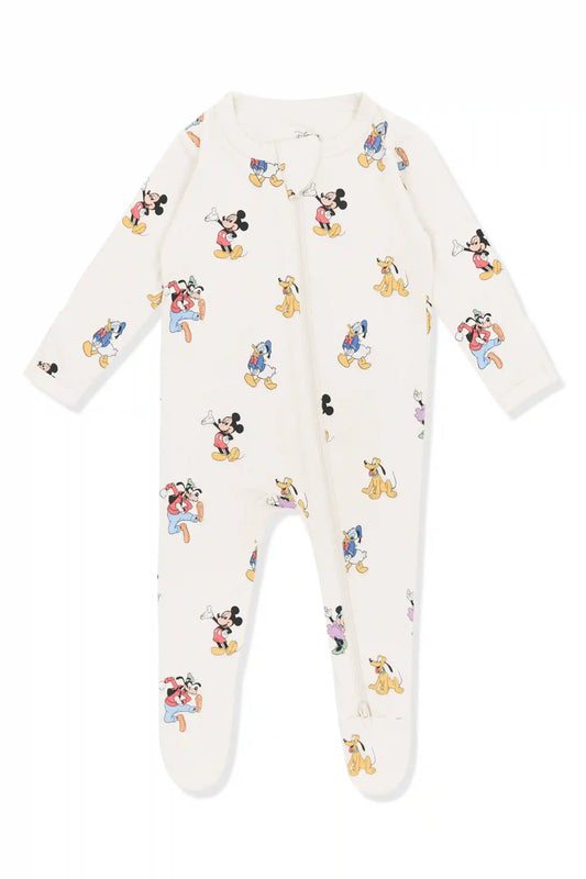 Zippered Footie in Mickey Mouse and Friends