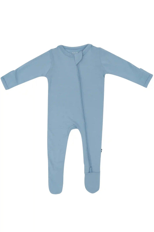 Zippered Footie in Slate