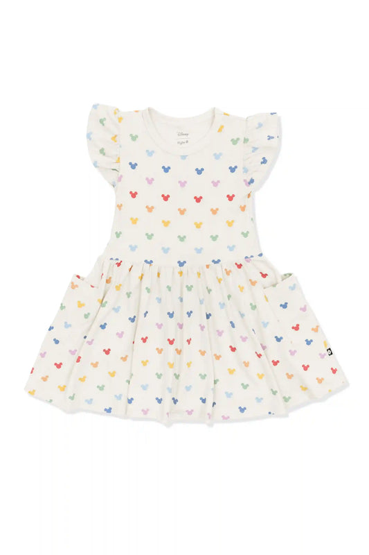 Pocket Dress in Pastel Mickey Mouse