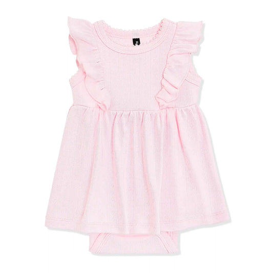 Pointelle Bodysuit Dress in Sakura