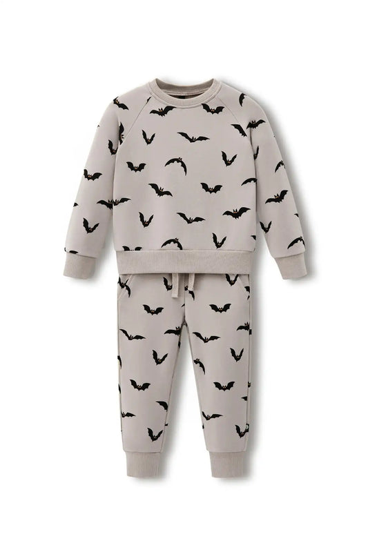 Long Sleeve Jogger Set in Bats