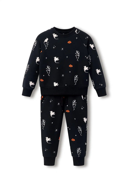 Long Sleeve Jogger Set in Halloween Friends