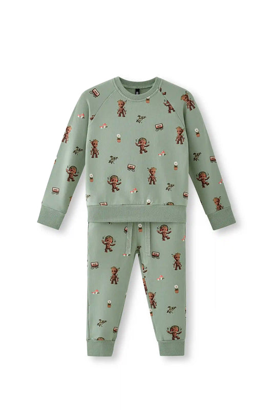 Long Sleeve Jogger Set in Groot