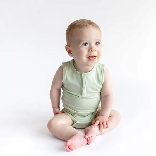 Sleeveless Bodysuit in Basil