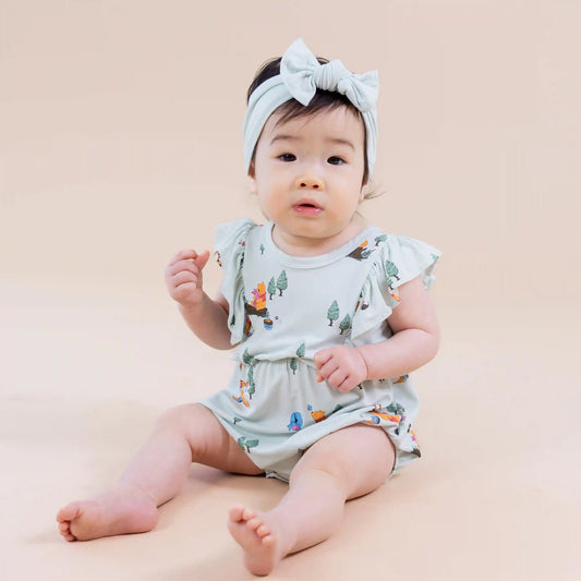 Bubble Romper in Winnie the Pooh Hundred Acre Wood