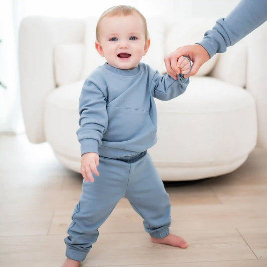 French Terry Jogger Set in Slate
