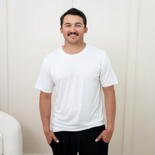 Men's Crew Neck Tee in Snow