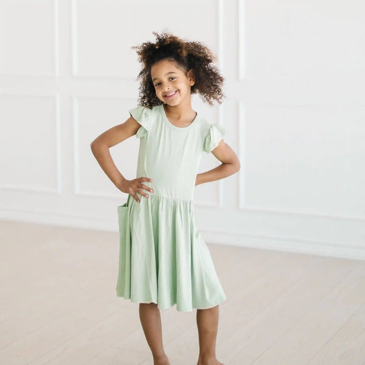 Pocket Dress in Basil