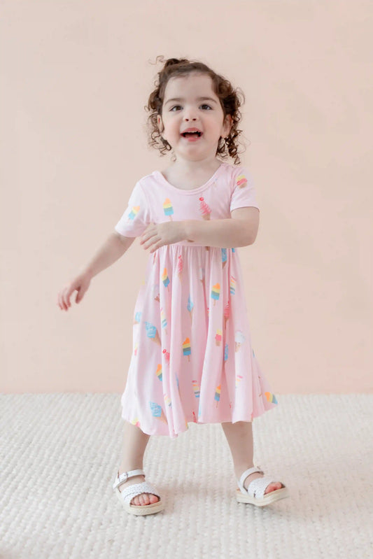 Twirl Dress in Sakura Ice Cream