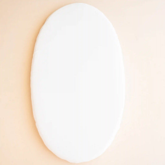Oval Bassinet Sheet in Cloud