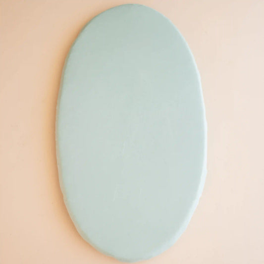 Oval Bassinet Sheet in Sage