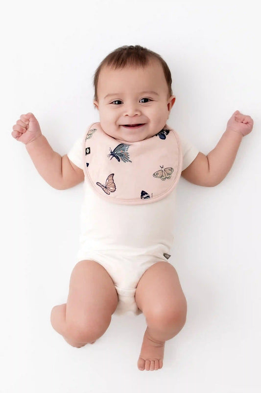 Cushy Bib in Blush Butterfly