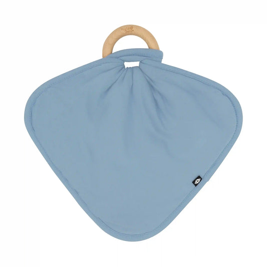 Lovey in Slate with Removable Wooden Teething Ring