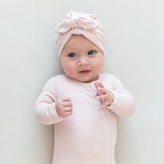 Ribbed Headwrap in Blush