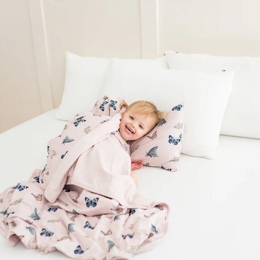 Toddler Blanket in Blush Butterfly 1.0