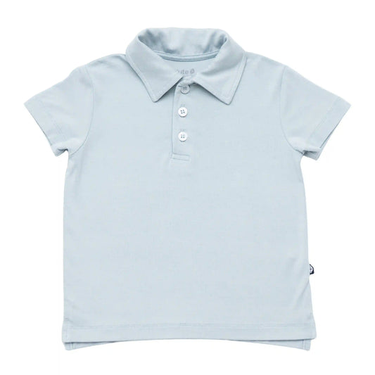 Toddler Short Sleeve Polo in Fog