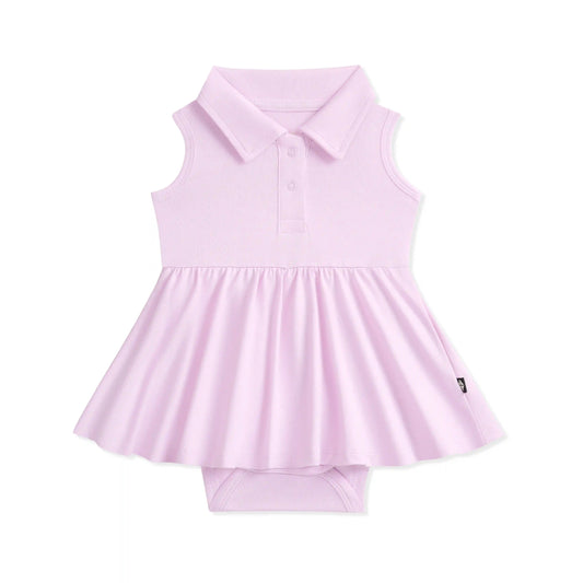 Polo Bodysuit Dress in Thistle