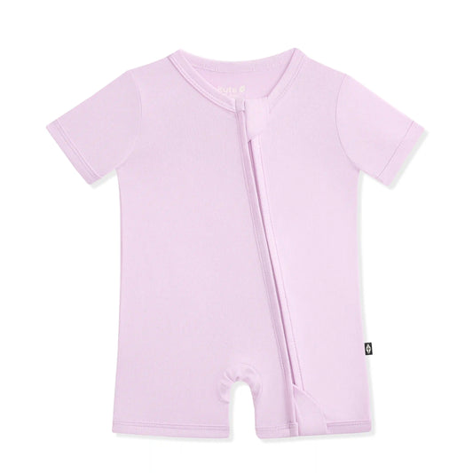 Zipper Shortall Romper in Thistle
