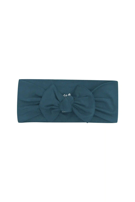 Knotted Bow Headband in Atlantic