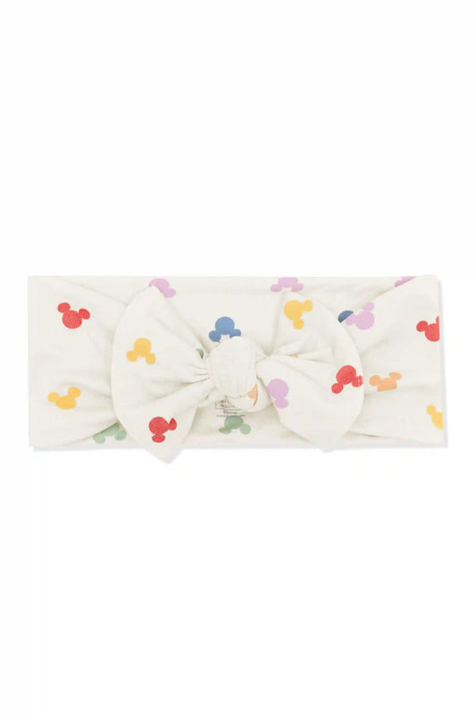 Knotted Bow Headband in Pastel Mickey Mouse
