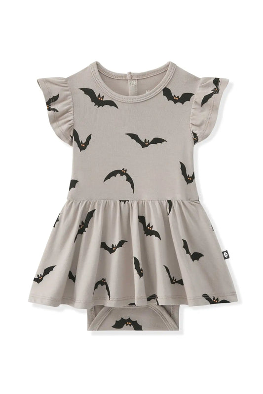 Twirl Bodysuit Dress in Bats