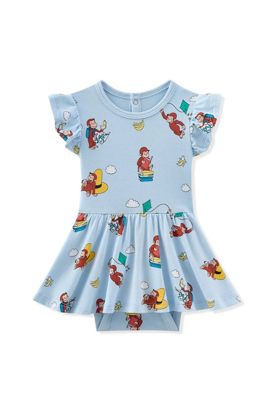 Twirl Bodysuit Dress in Curious George