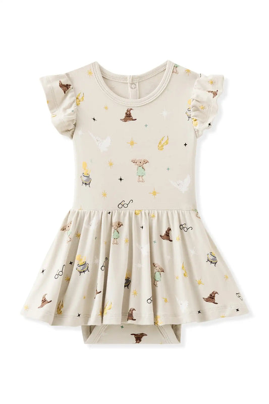 Twirl Bodysuit Dress in Starry Icon