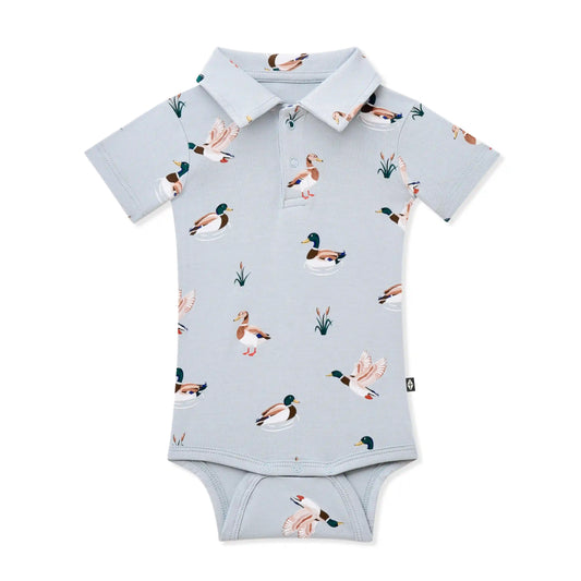 Polo Bodysuit in Mallard Duck