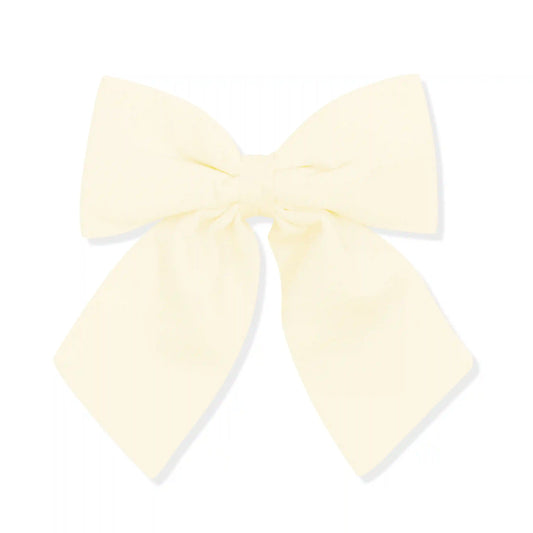 Large Alligator Clip Bow in Chamomile