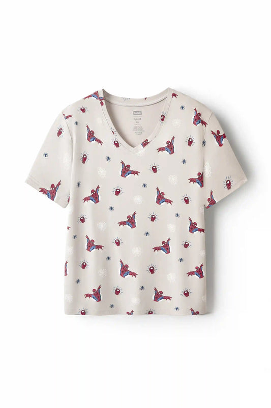 Women's Oversized V-Neck Tee in Spider-Man