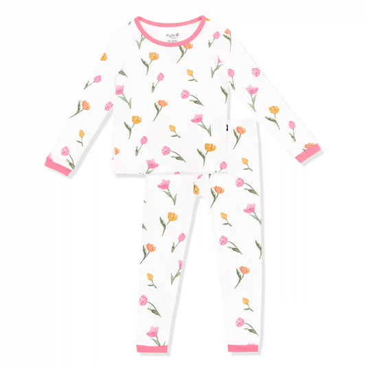 Long Sleeve Pajamas in Tulip