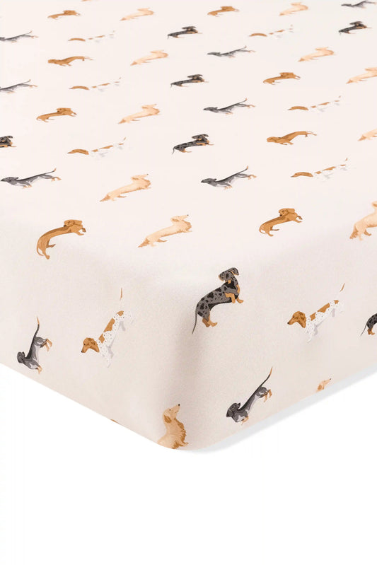 Crib Sheet in Dachshund