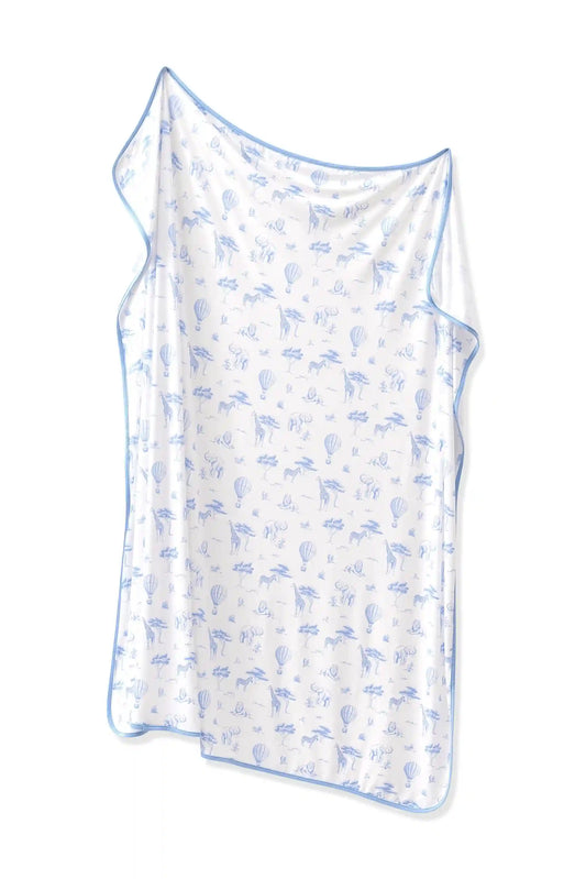 Swaddle Blanket in Toile Safari